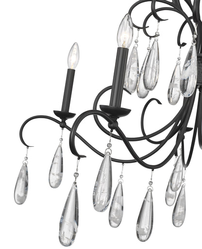 Amara 5 Light Chandelier Matte Black