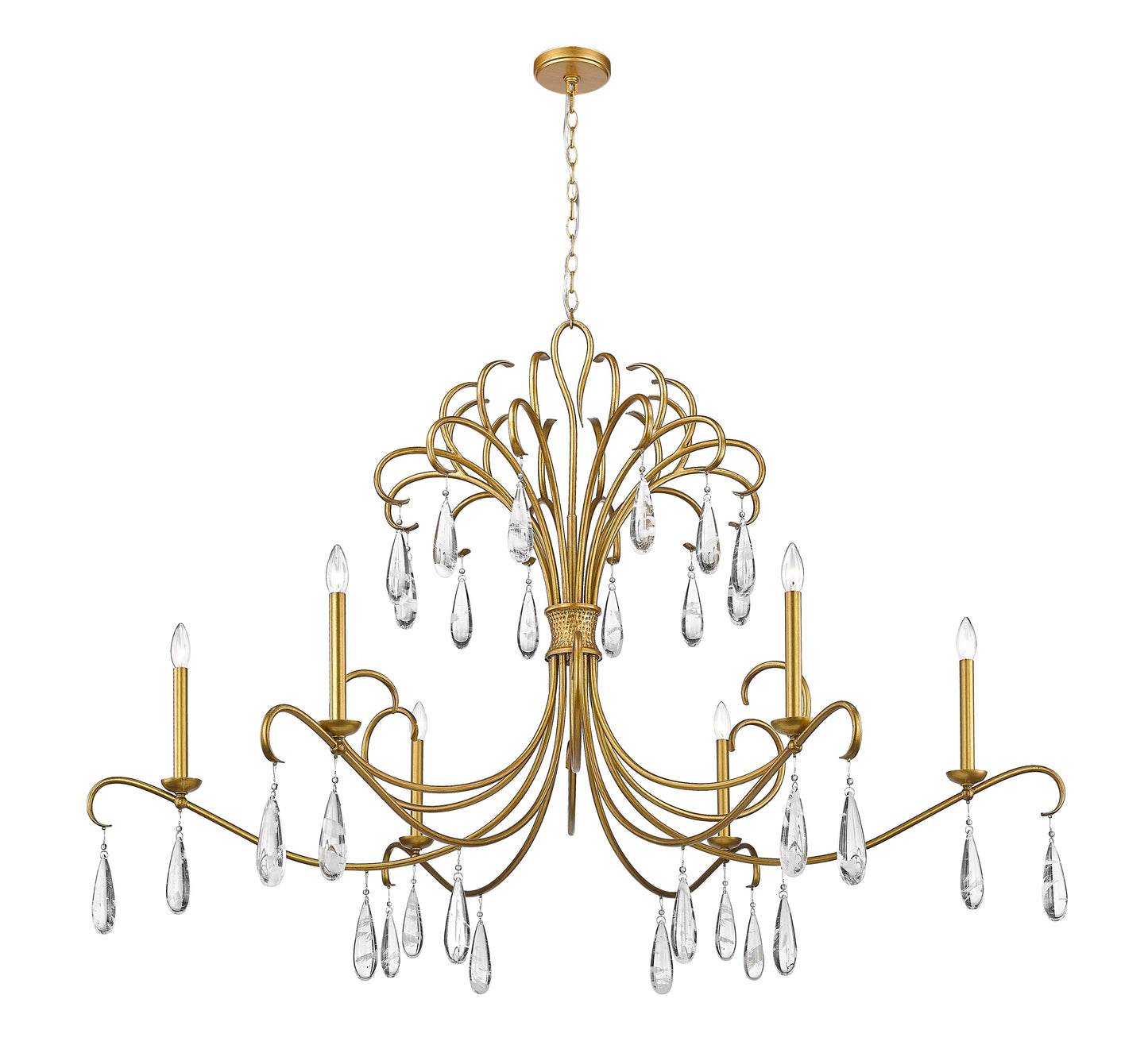 Amara 6 Light Chandelier Gilded Gold