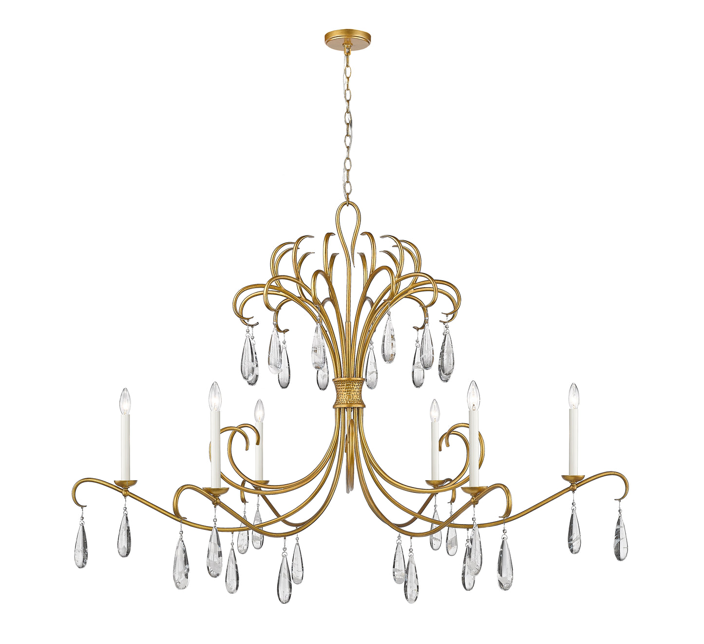 Amara 6 Light Chandelier Gilded Gold