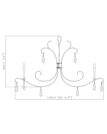 Amara 6 Light Chandelier Gilded Gold