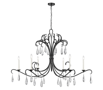 Amara 6 Light Chandelier Matte Black