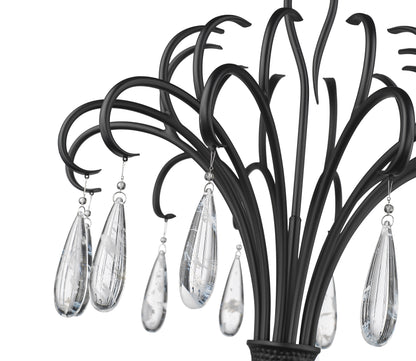 Amara 6 Light Chandelier Matte Black