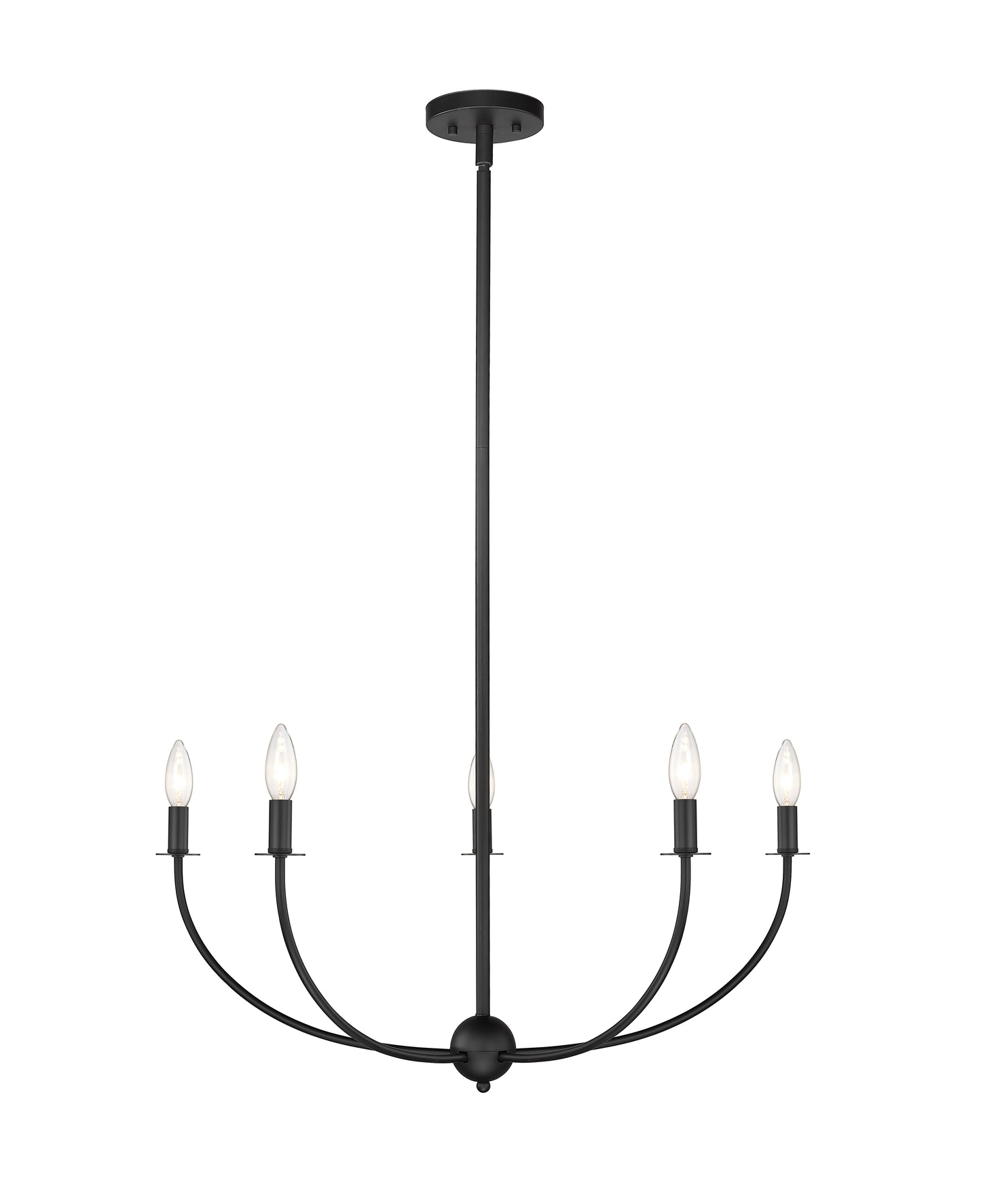 Shannon 5 Light Chandelier Matte Black