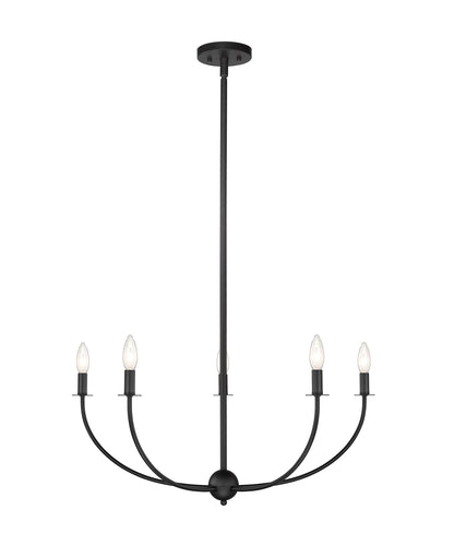 Shannon 5 Light Chandelier Matte Black