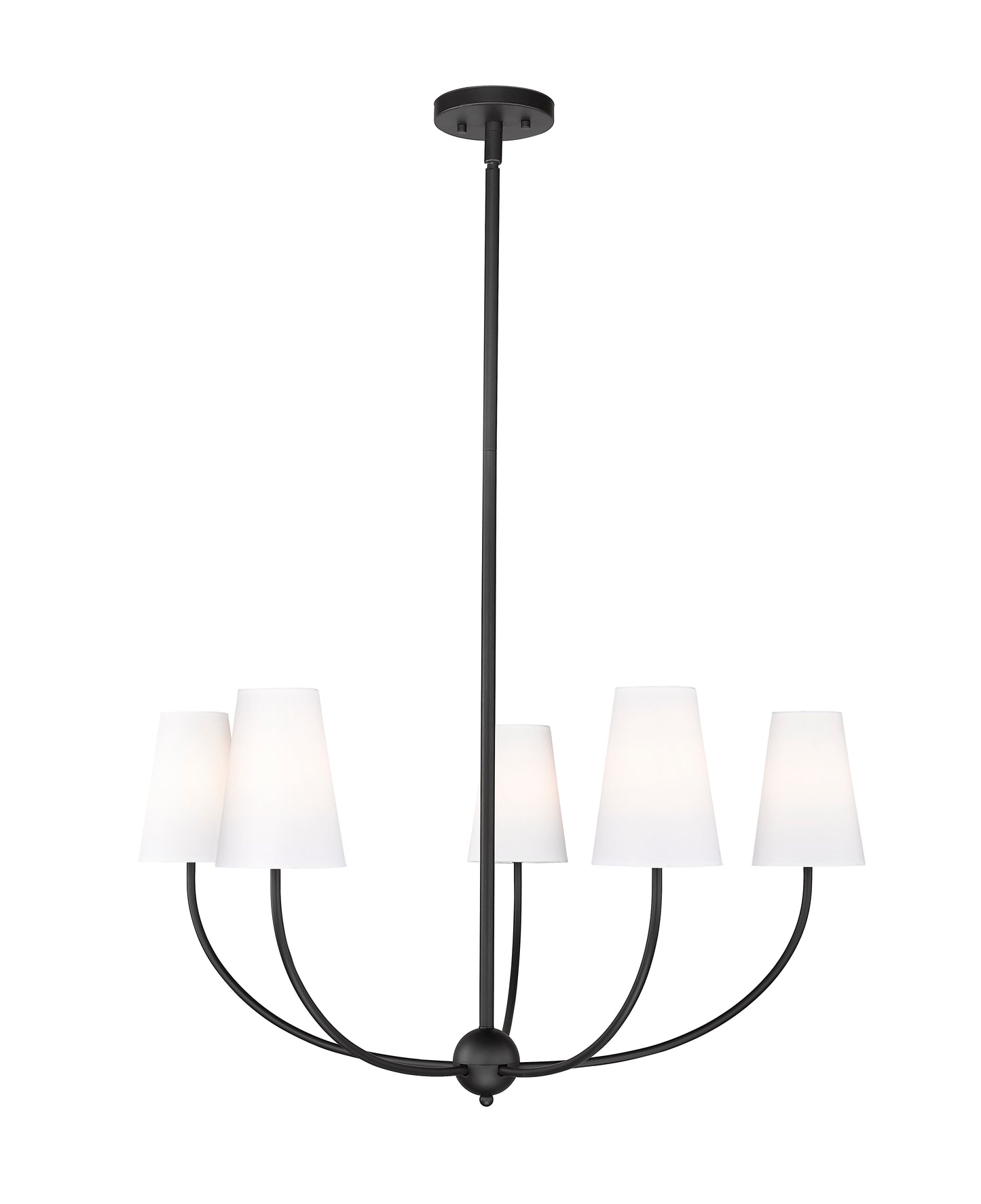 Shannon 5 Light Chandelier Matte Black
