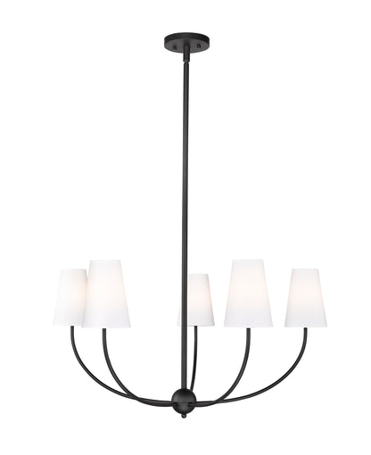 Shannon 5 Light Chandelier Matte Black