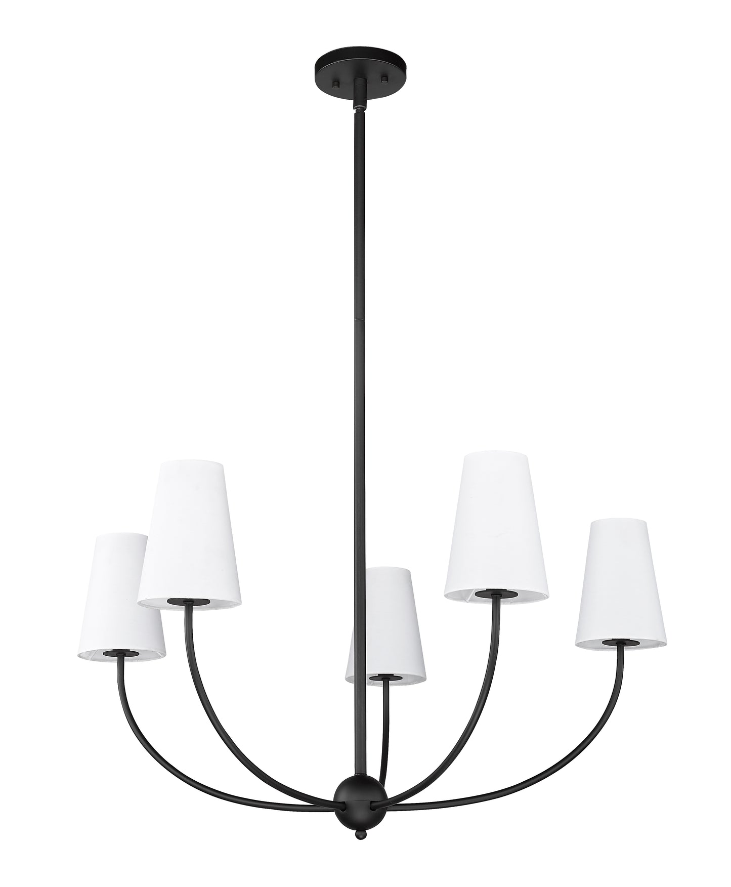 Shannon 5 Light Chandelier Matte Black