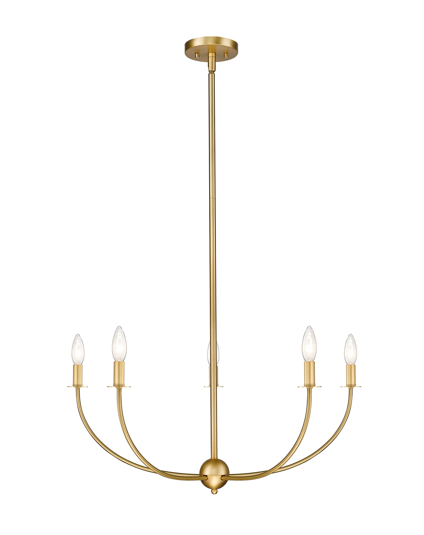 Shannon 5 Light Chandelier Rubbed Brass