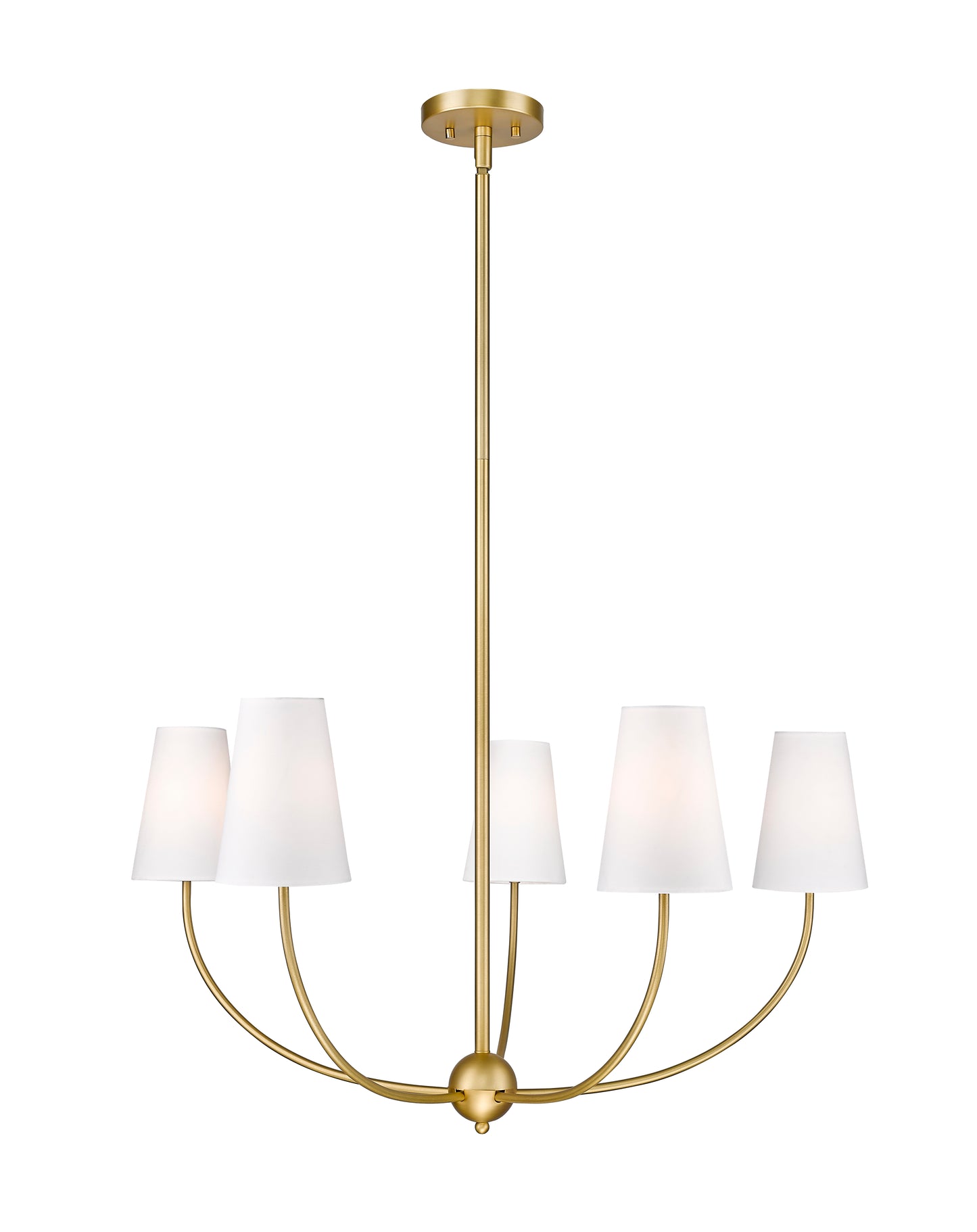 Shannon 5 Light Chandelier Rubbed Brass
