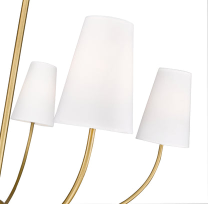 Shannon 5 Light Chandelier Rubbed Brass