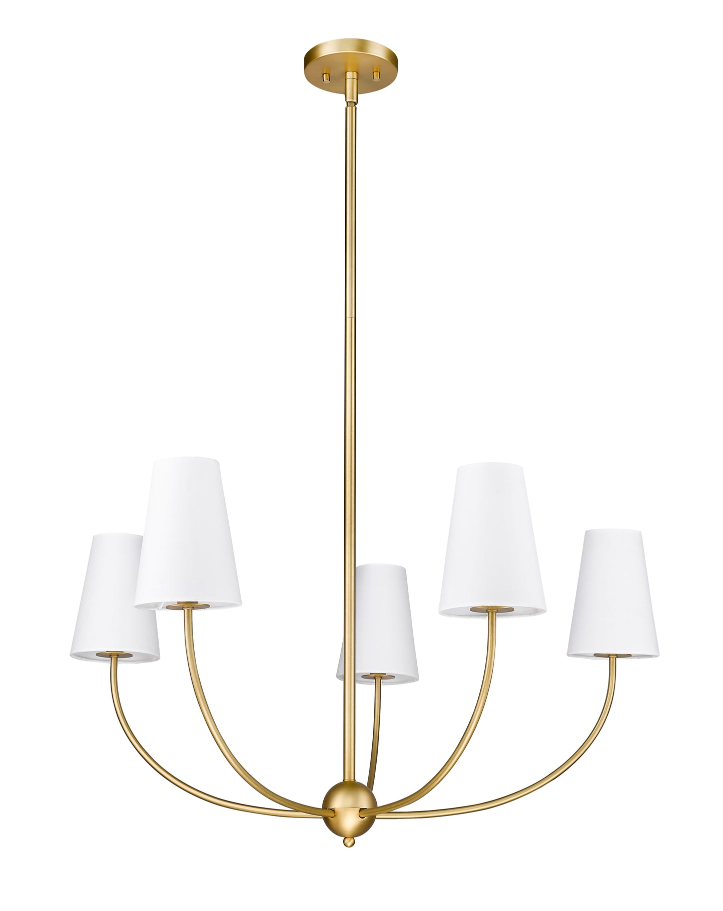 Shannon 5 Light Chandelier Rubbed Brass