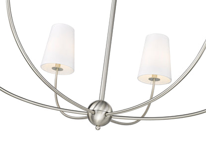 Shannon 6 Light Chandelier Brushed Nickel