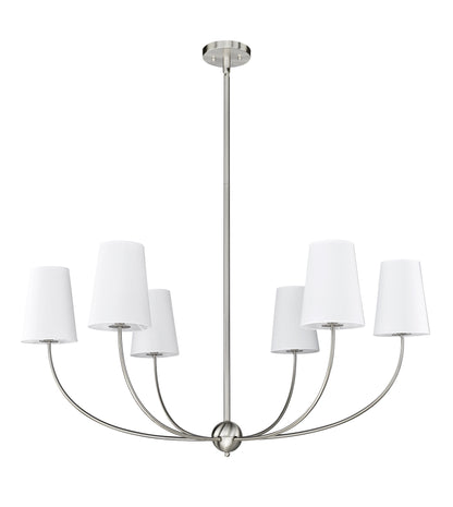 Shannon 6 Light Chandelier Brushed Nickel