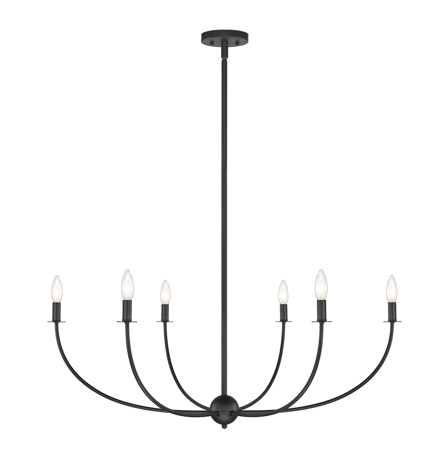 Shannon 6 Light Chandelier Matte Black