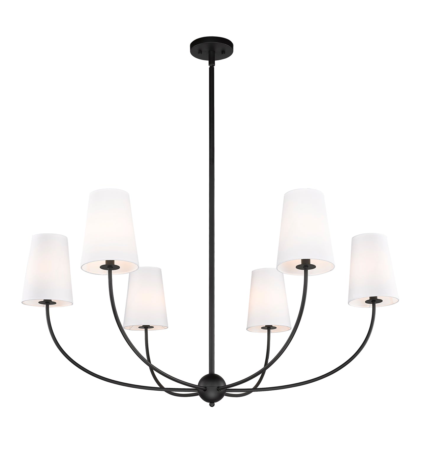 Shannon 6 Light Chandelier Matte Black