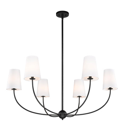 Shannon 6 Light Chandelier Matte Black