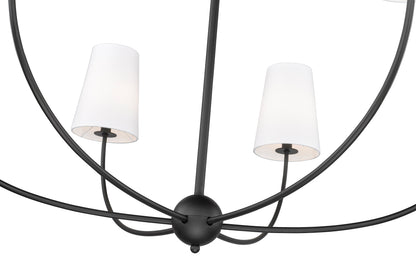 Shannon 6 Light Chandelier Matte Black