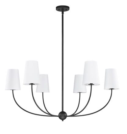 Shannon 6 Light Chandelier Matte Black