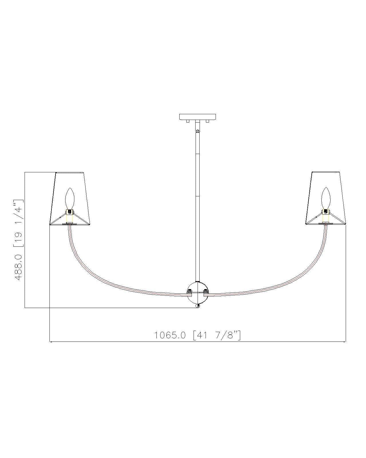 Shannon 6 Light Chandelier Rubbed Brass