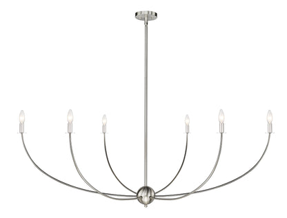 Shannon 6 Light Chandelier Brushed Nickel