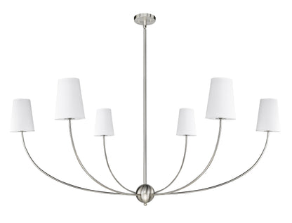 Shannon 6 Light Chandelier Brushed Nickel