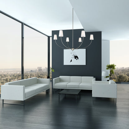 Shannon 6 Light Chandelier Brushed Nickel