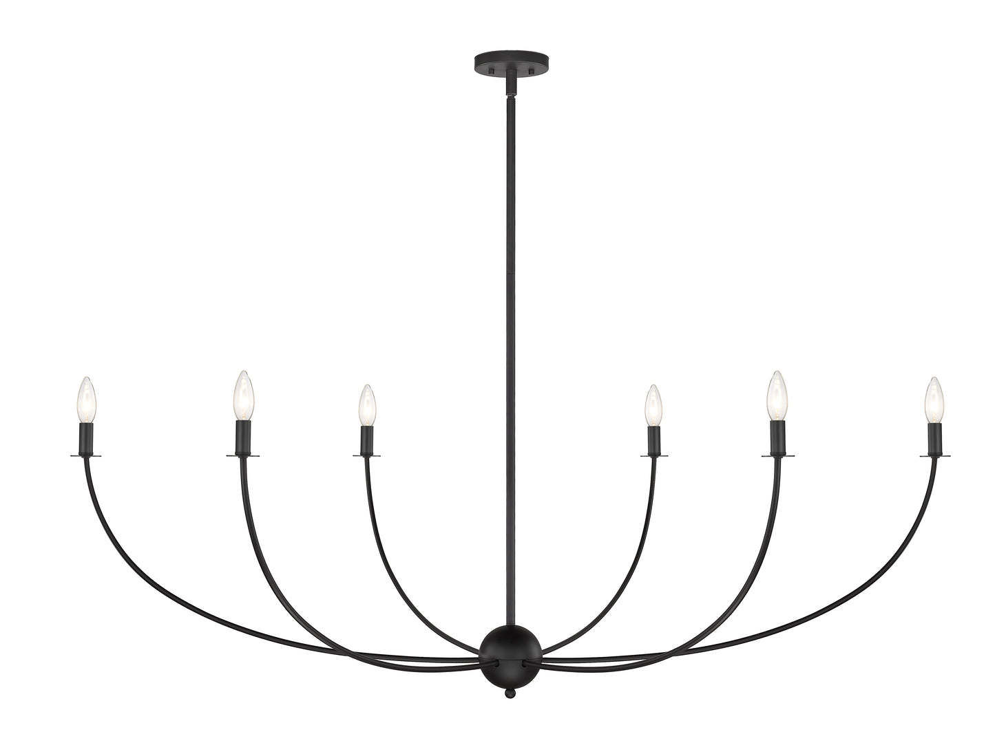 Shannon 6 Light Chandelier Matte Black