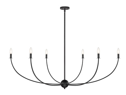 Shannon 6 Light Chandelier Matte Black