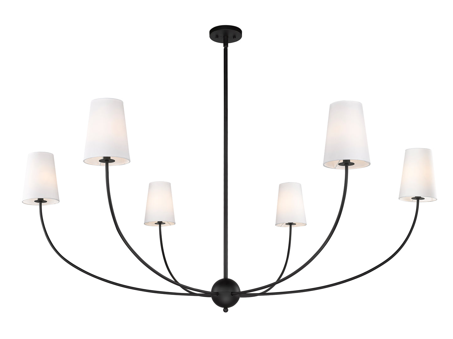 Shannon 6 Light Chandelier Matte Black