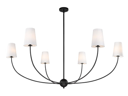 Shannon 6 Light Chandelier Matte Black