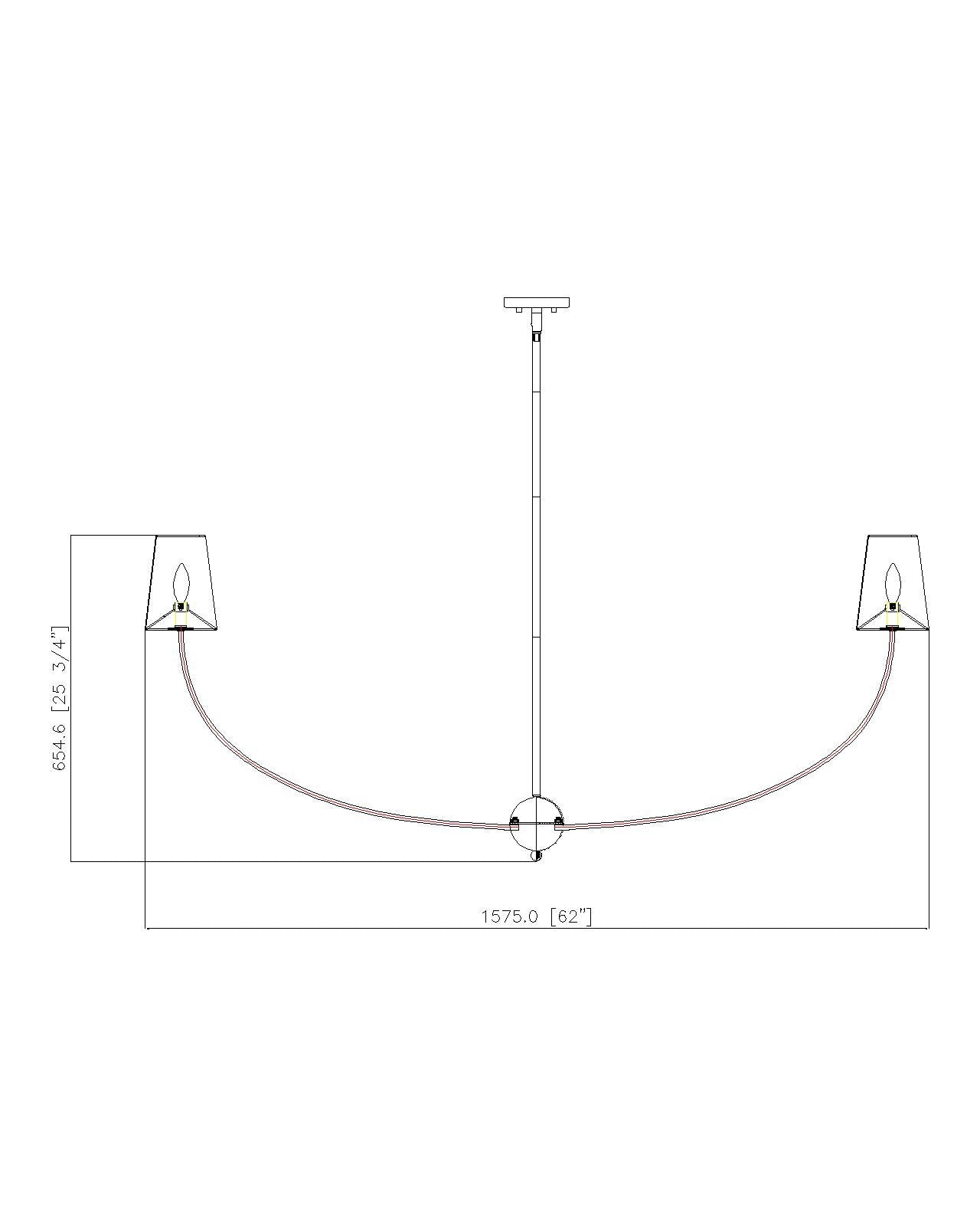 Shannon 6 Light Chandelier Matte Black