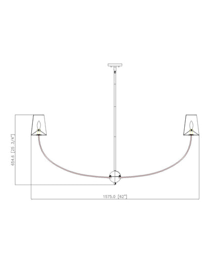 Shannon 6 Light Chandelier Matte Black