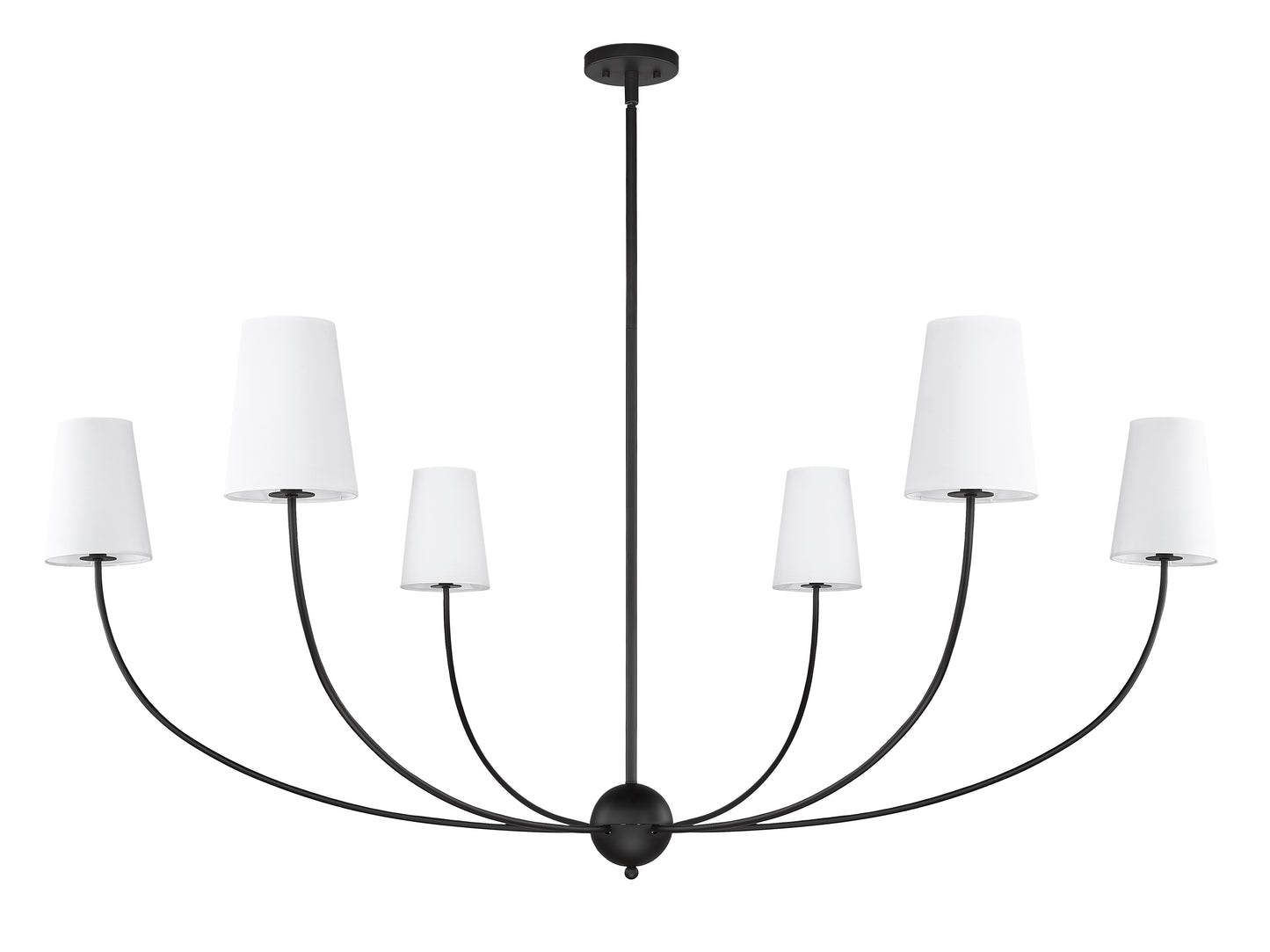 Shannon 6 Light Chandelier Matte Black