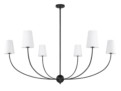 Shannon 6 Light Chandelier Matte Black
