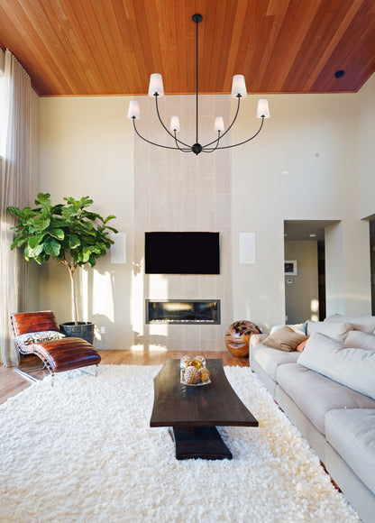 Shannon 6 Light Chandelier Matte Black