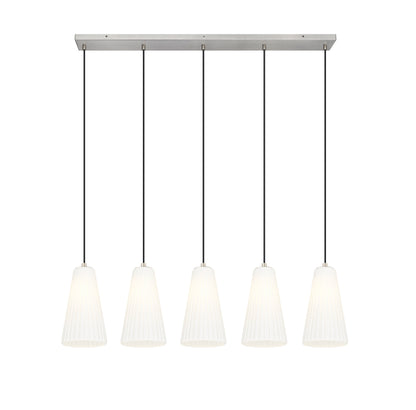 Farrell 5 Light Linear Chandelier Brushed Nickel
