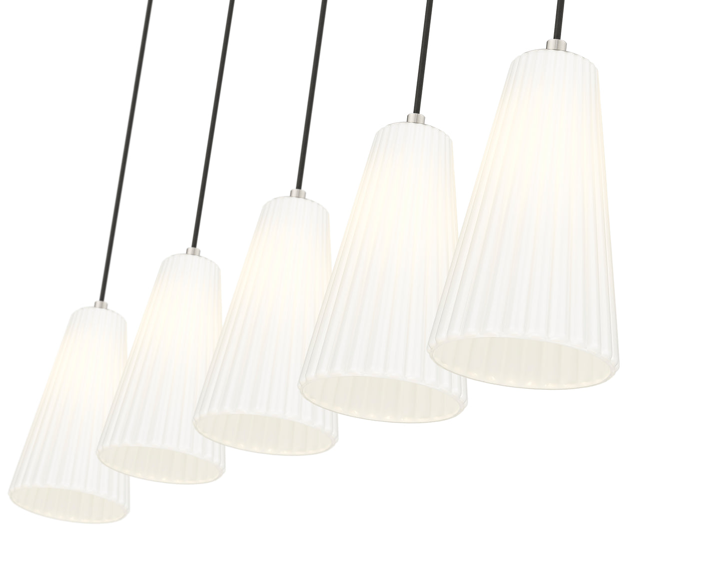 Farrell 5 Light Linear Chandelier Brushed Nickel
