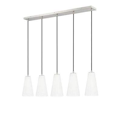 Farrell 5 Light Linear Chandelier Brushed Nickel