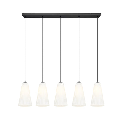 Farrell 5 Light Linear Chandelier Matte Black