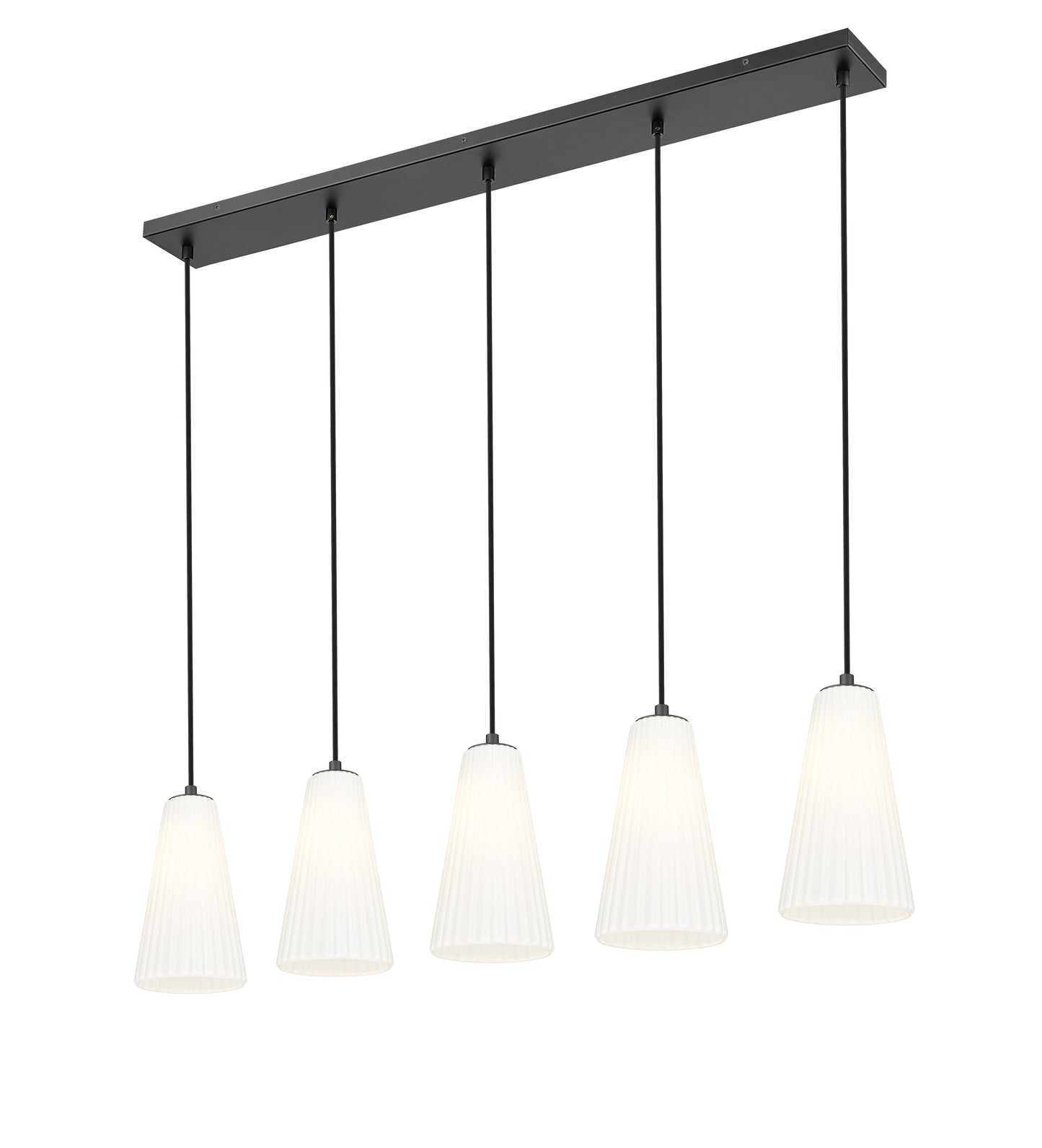 Farrell 5 Light Linear Chandelier Matte Black