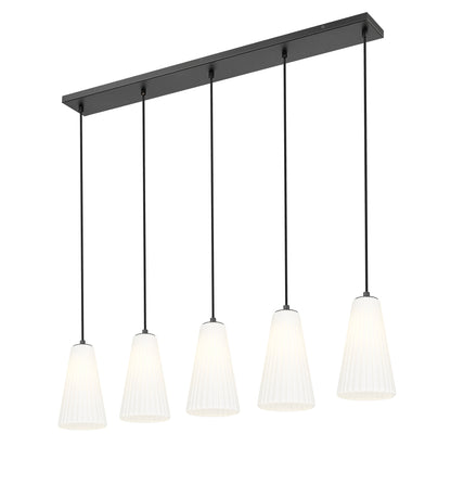 Farrell 5 Light Linear Chandelier Matte Black