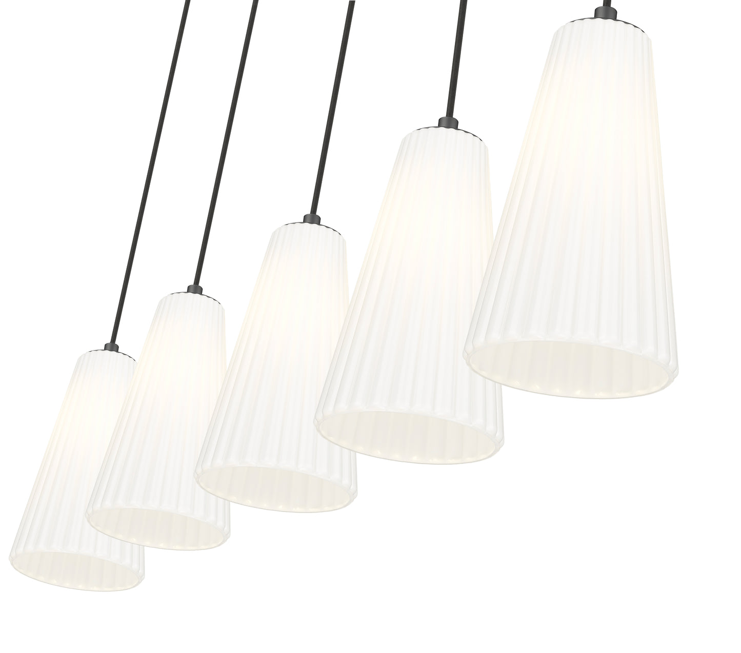 Farrell 5 Light Linear Chandelier Matte Black