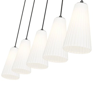Farrell 5 Light Linear Chandelier Matte Black