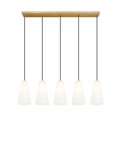 Farrell 5 Light Linear Chandelier Modern Gold