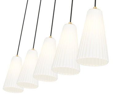 Farrell 5 Light Linear Chandelier Modern Gold