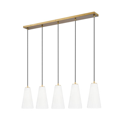 Farrell 5 Light Linear Chandelier Modern Gold