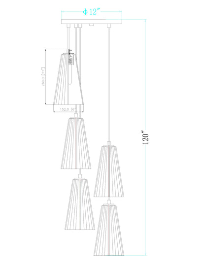 Farrell 5 Light Chandelier Brushed Nickel