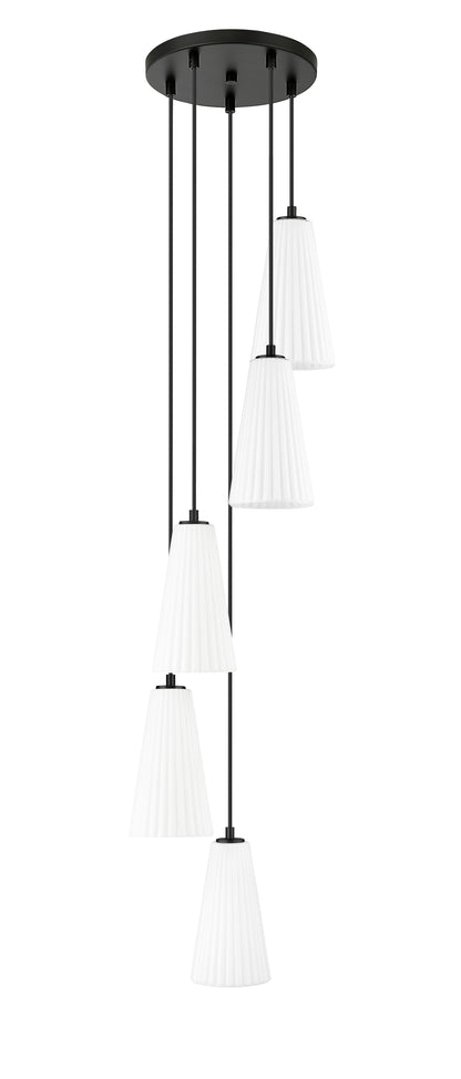 Farrell 5 Light Chandelier Matte Black