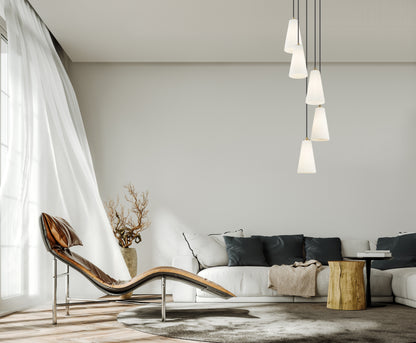 Farrell 5 Light Chandelier Modern Gold