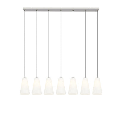 Farrell 7 Light Linear Chandelier Brushed Nickel